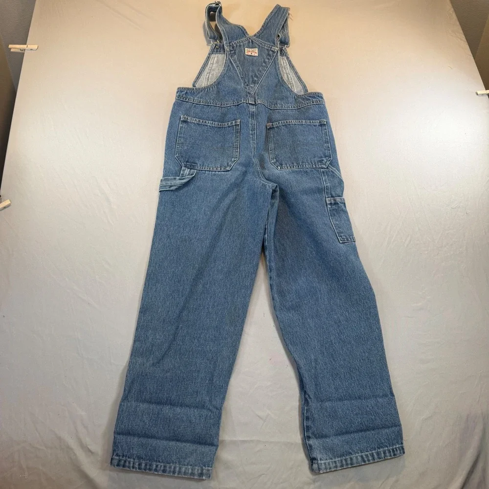 Old Navy Kids Vintage Denim Carpenter Overalls Size 8 Medium Wash Cotton 100%